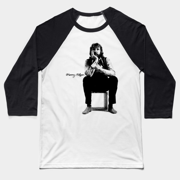 Harry Nilsson Retro Vintage Baseball T-Shirt by GekNdangSugih